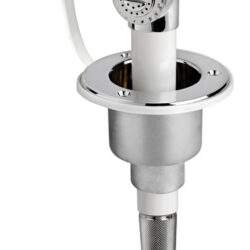 Doccia a pulsante cromata tubo PVC 4 m in piano
